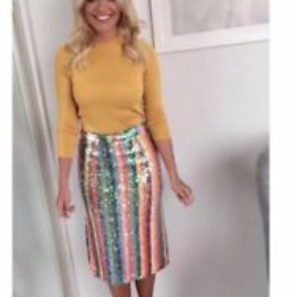 Anthropologie MAEVE Sequin Skirt - Picture 5 of 5